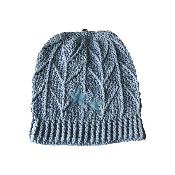 Chrome Hearts Star Patch Beanie Hat Blue